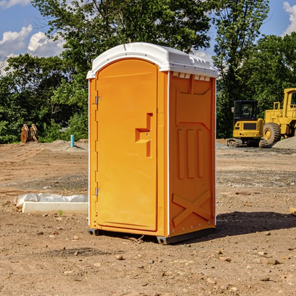 can i customize the exterior of the portable restrooms with my event logo or branding in Harrold TX